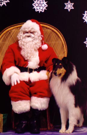 James with Santa, November 2003